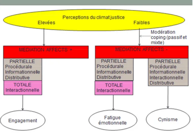 Figure 2 : Liens obtenus entre les variables (étude1) 