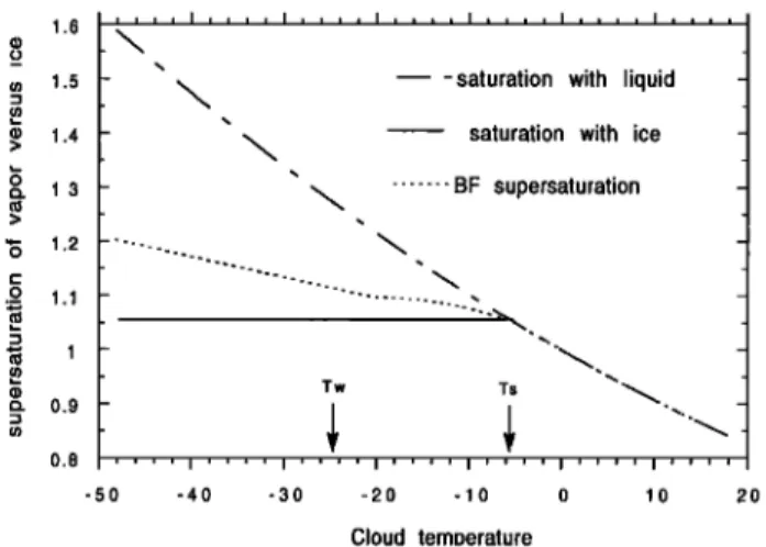 Figure 3.  Supersaturation function (S i)  of the vapor with  respect to cloud ice in the MCIM  model