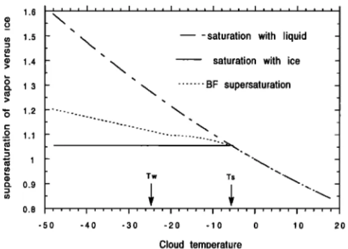 Figure 3.  Supersaturation function (S i)  of the vapor with  respect to cloud ice in the MCIM  model