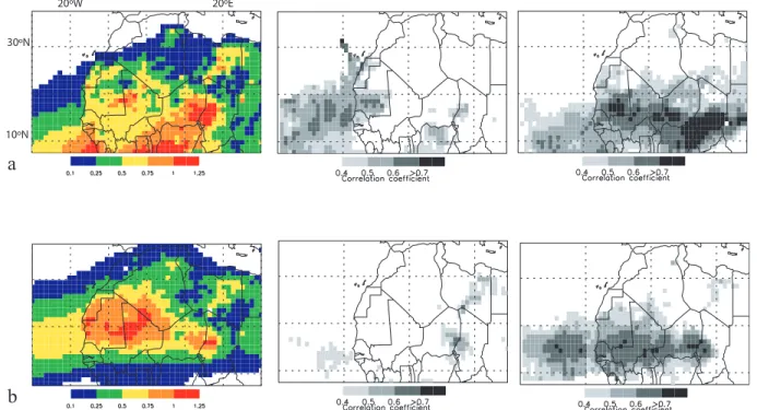 Figure 3. Correlation map between the interannual variability of winter mean SDC (January – March) at Barbados and winter mean TOMS DOT (17 years, 1979 – 2000 except for 1982, and 1993 – 1996).