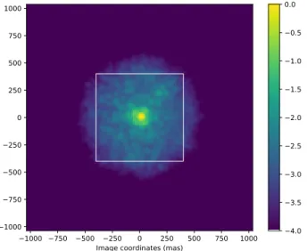 Fig. 3. Lucky imaging integration extracted from the parallactic angle bin with PA ≈ −0.4 deg