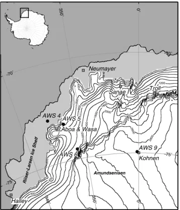 Table 1. AWS Topographic and Climate Characteristics, 1998 – 2001 a