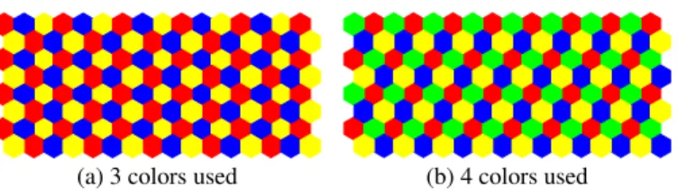Figure 2: Spatial distribution of spots and optimal reuse of colors.