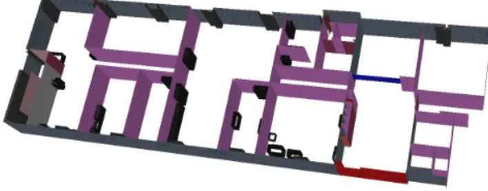 Fig. 7. Rx and Tx locations defined in the SIRADEL environment.