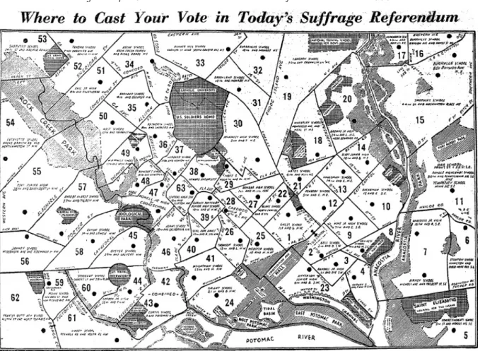 Figure 14 - Carte des bureaux de vote du référendum d’avril 1938 259