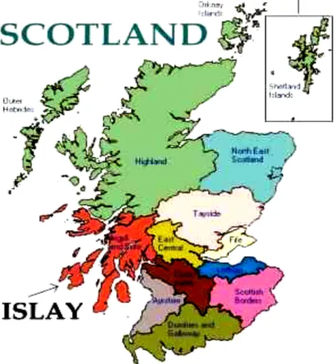 Figure 2 : Carte des régions écossaises (Source : Visitscotland.com) 
