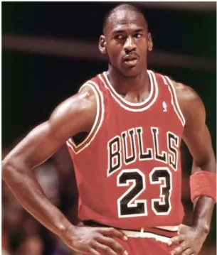 Figure n°22 : La légende du basket- basket-ball Michael Jordan se stresse 