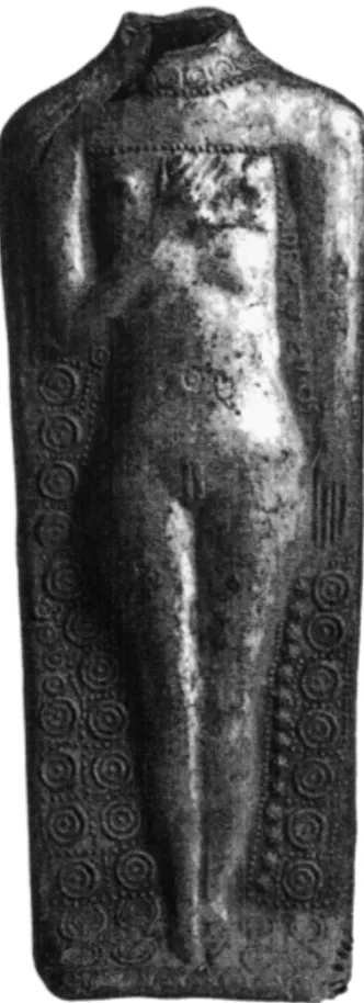 Figure 14 - « Vénus  à  gaine »  provenant  des  anciens  thermes d’Angers et portant le nom de REXTUGENOS le  long du bras gauche - Musée archéologique d’Angers, inv