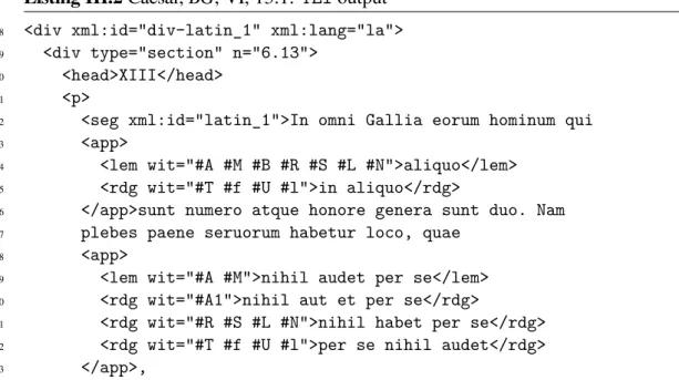 Fig. 3 shows the apparatus criticus generated from the source code given above. The corresponding TEI xml output follows:—