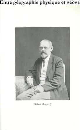 Figure 1 : Portrait de Robert Sieger (source : Oberhummer, 1928) 