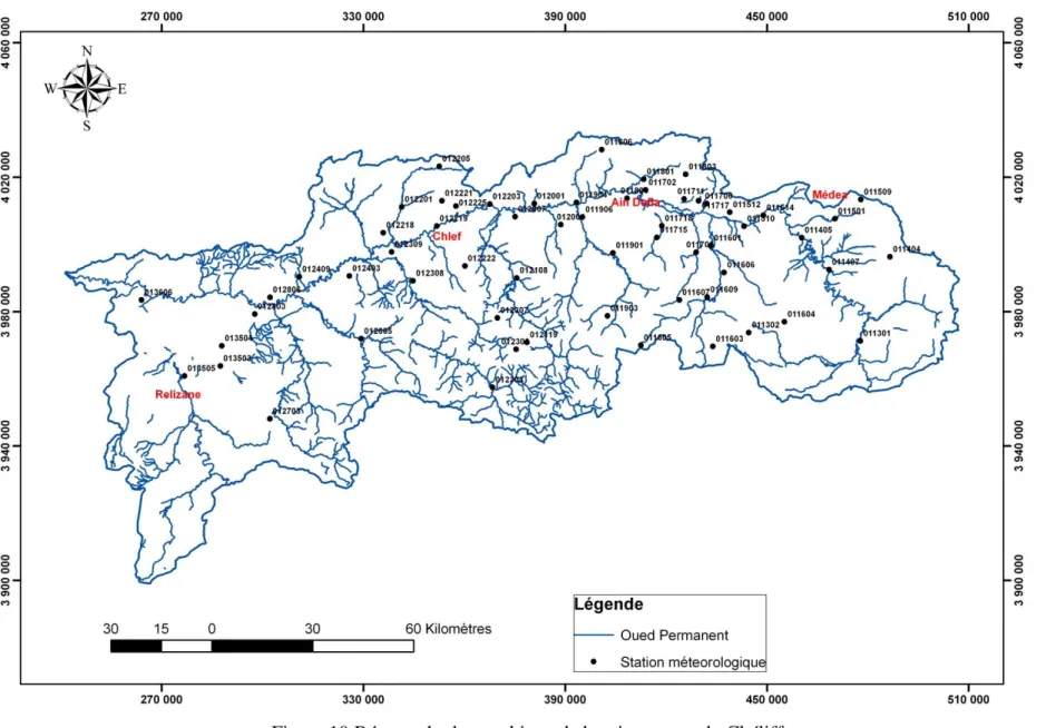 Figure 10:Réseaux hydrographique de bassin versant du Chéliff 