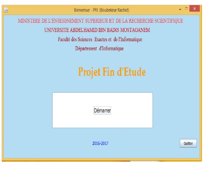 Figure 10 -Interface de logiciel  