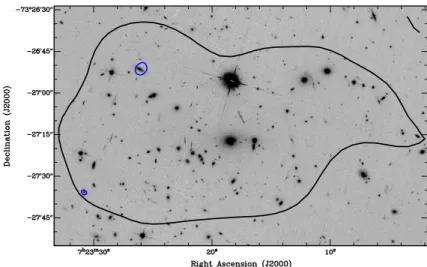 Figure 5.4: Zoom in the HST-ACS image of PSZ2 G284.97-23.69 central ﬁeld (available in the HST archive)