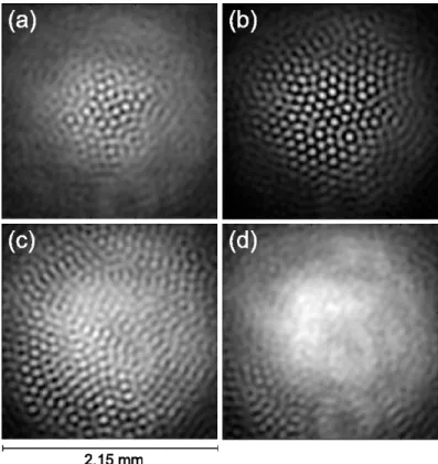 Figure 2.11 – Evolution du contraste des patterns en fonction de l’intensité de la pompe