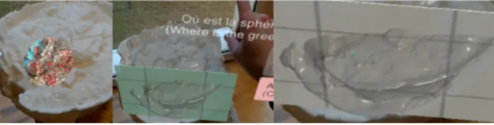Figure 8: Left : Random dot-mask rendered on the 3D printed urn.