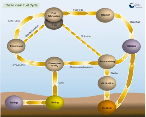 Figure 3: Nuclear fuel cycle.
