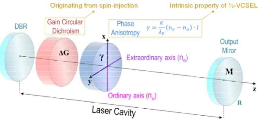 Figure 1. Schematic representation of the laser cavity. 