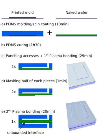 Figure 1: Protocol for the realization of the nanopore chip microfluidic device (not to scale).