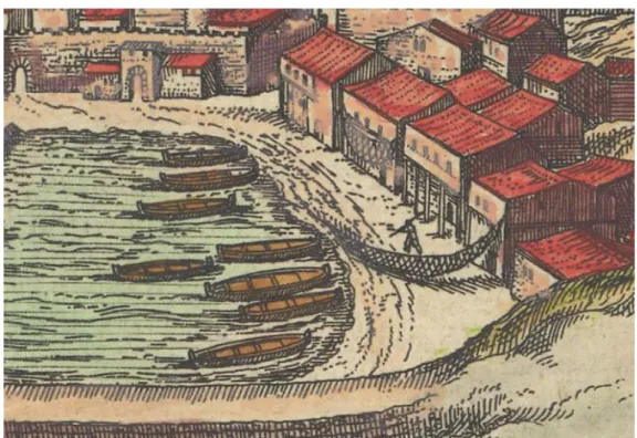 Figure 11. Embarcations sur la grève de Santander en 1572 (détail) 112