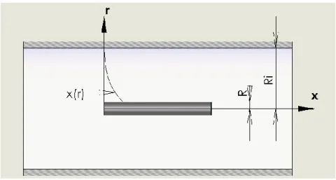 Fig. 3-18: the nickel fiber touring by Carbopol in a glass tube 
