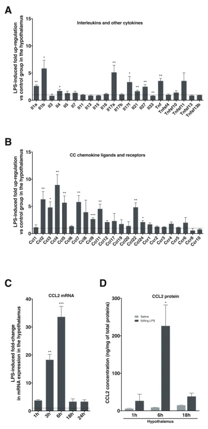 Figure EV3. Analysis of inflammatory markers expression in LPS icv injected mice.  
