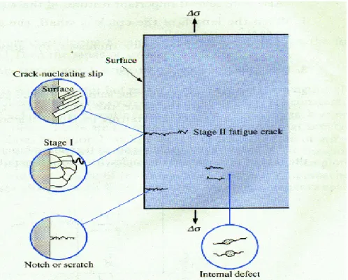 Figure I.5.  Amorçage et propagation des fissures 