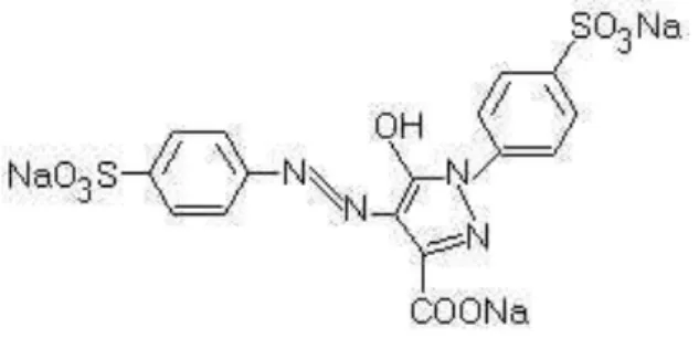 Figure 12 : Structure chimique de la tartrazine. 