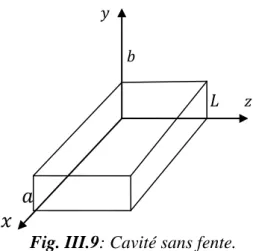Fig. III.9: Cavité sans fente. 