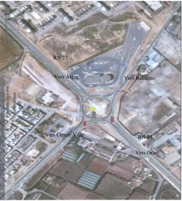 Figure I.5:vue satellitaire du site de projet [Google earth] 