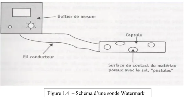 Figure 1.4  – Schéma d’une sonde Watermark 