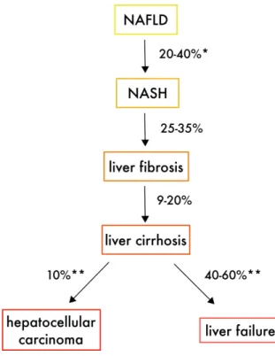 Figure 4 Schematic representation of the natural progression of non-alcoholic fatty liver disease (NAFLD)
