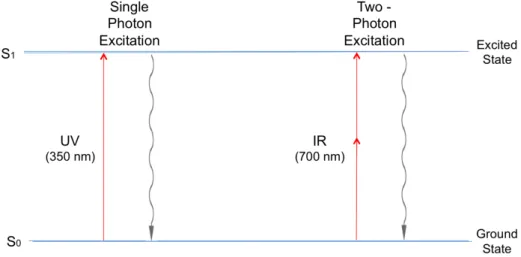 Figure 16. Single‐photon versus two‐photon absorption 