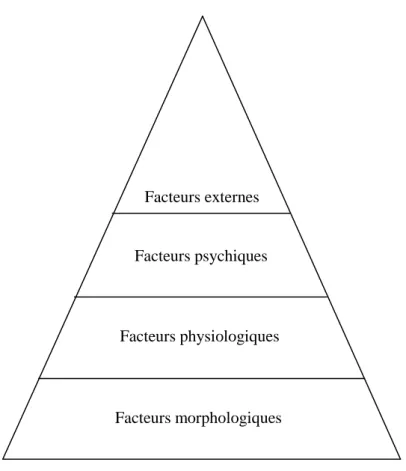 Figure n° 01 : les facteurs déterminants la performance selon Shürch (1984) Facteurs morphologiques 