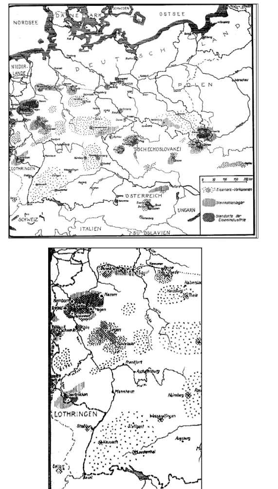 Figure 7. Principales localisations de la sidérurgie allemande dans les années trente 21                                                       
