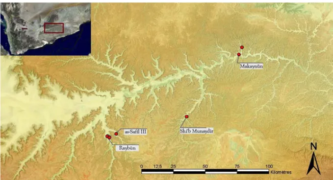 Fig. 3: Location of archaeological sites at the end of the 2nd mill. BC 