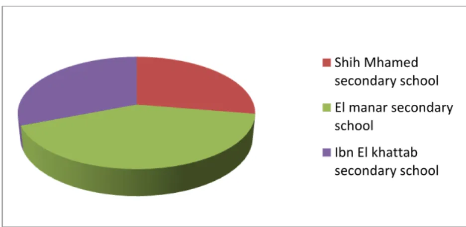 Figure 3.4: distribution of learners ’  participant schools 