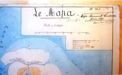 Figura 4: Detalhe da assinatura de Coudreau no mapa encaminhado a Reclus 