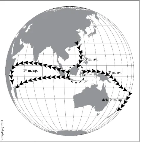 Figure 9. Les migrations austronésiennes 