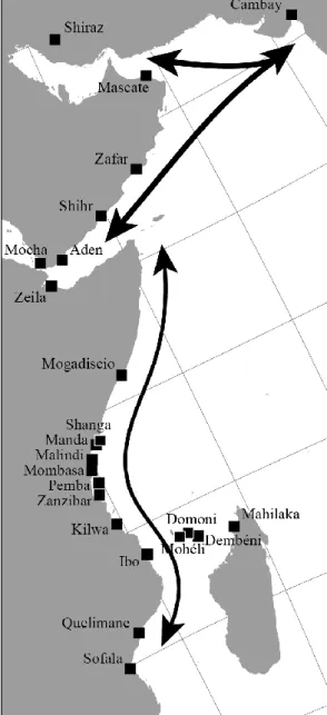 Figure 11. Le « couloir swahili » 