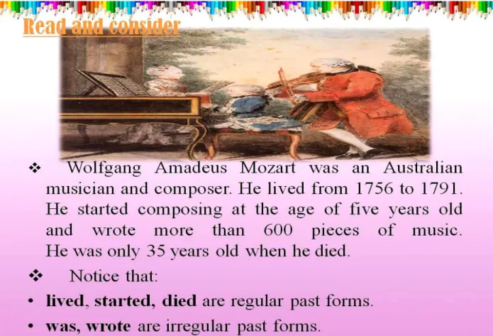 Figure 2.2 : Introduction to the Past Simple. 