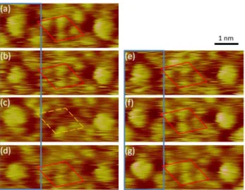 Figure  7.  Sequence  of  STM  images  showing  dynamic  behavior  of  C-12/Au(111)  system