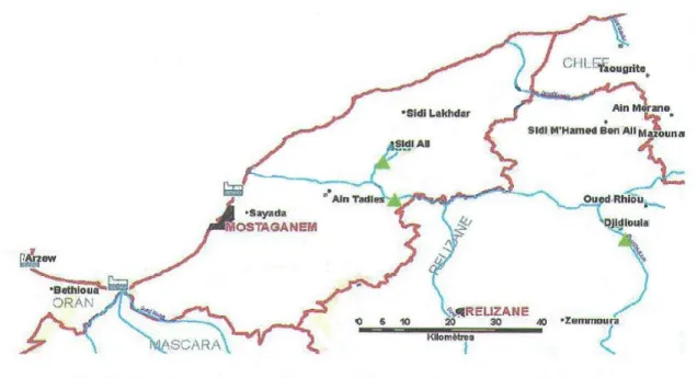 Figure 04: Carte de la situation géographique de la zone d'étude. 