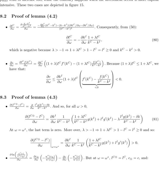 Figure 14 represents, for a certain capital endowment per unit of labor, the production possibility frontier