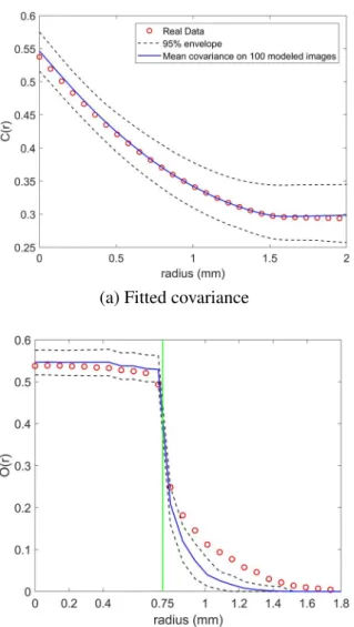 Table 4. Results of the calibration procedure on the bi-disperse calibrated PMMA spheres population.