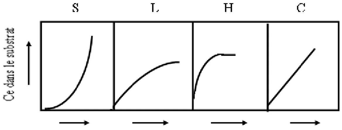 Figure I.1:Classification des isothermes d’adsorption selon Giles et al. [14]. 