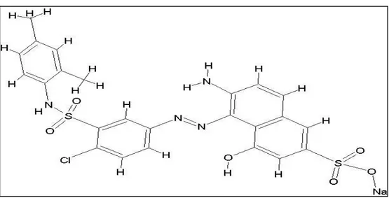 Figure IV.1. Structure moléculaire du Rouge de Nylosane. 