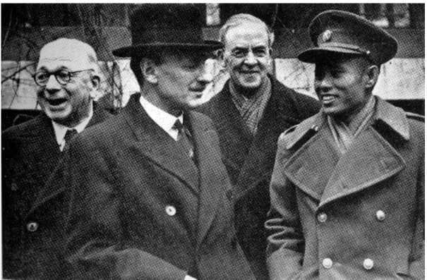 Figure  1  Aung  San  and  Clement  Attlee  during  negotiations  leading  to  the  Aung  San-Attlee  Agreement, January 1947