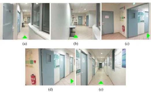 Figure 7  User direction example, (a) frame no. 123 (b) frame no. 245 (c) frame no. 512   (d) frame no