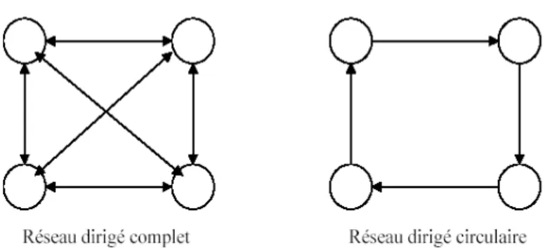 Fig. 1.1 –Structures de réseaux étudiées par Allen et Gale (2000)