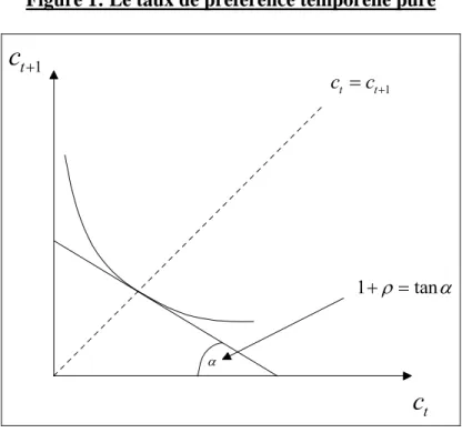 Figure 1: Le taux de préférence temporelle pure 